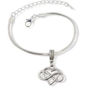 Heart with Infinity Bracelet - Infinity Heart Bracelet
